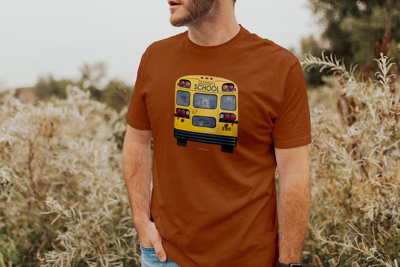 Obedience School Shirt  - Dogs on School Bus T-Shirt - Funny Dog Tee - School Bus Driver Shirt