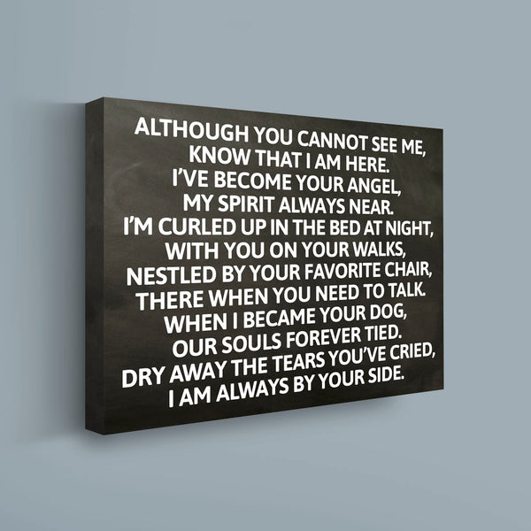 Always - Dog Angel Quote Box Sign - Dog Memorial Art - Pet Loss Gift