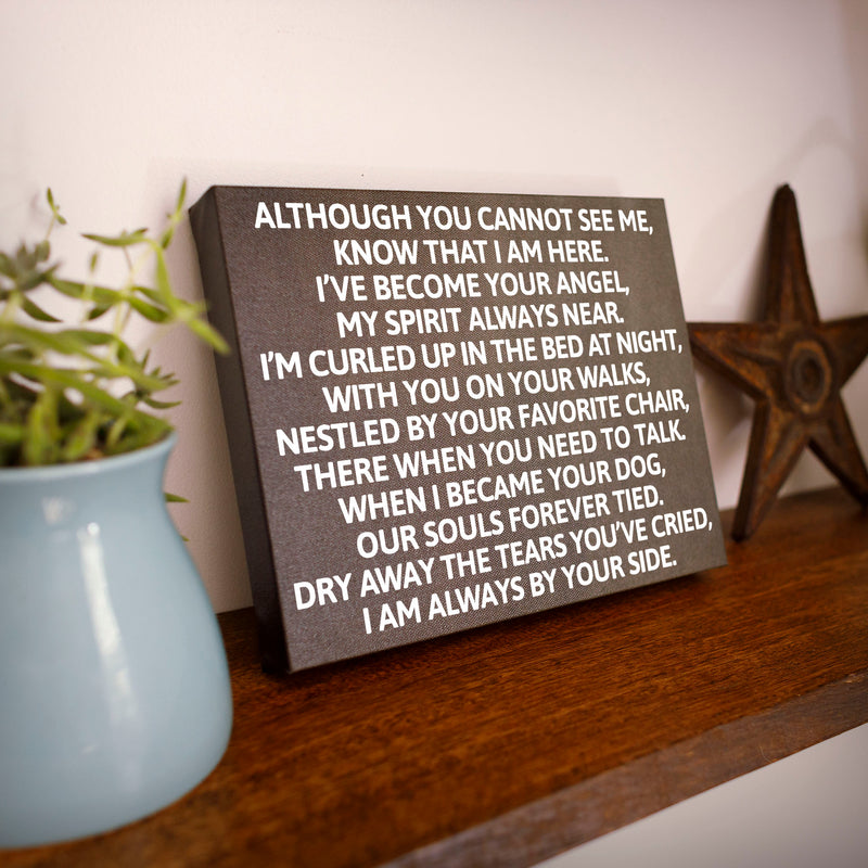 Always - Dog Angel Quote Box Sign - Dog Memorial Art - Pet Loss Gift