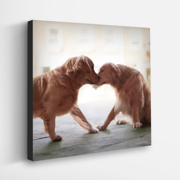 HEART & SOUL Dog Canvas Art  Print - Golden Retriever Wall Artwork