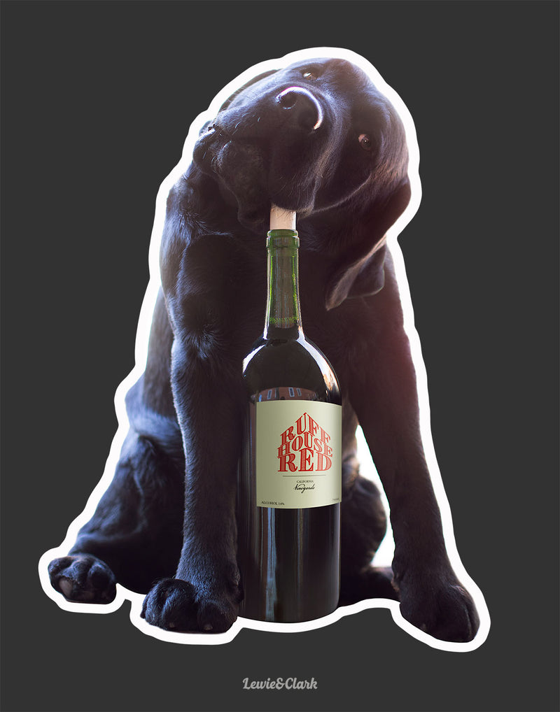 Black Dog Wine Lover Shirt - Dog and Wine Lover Tee - Wine Shirt Gift