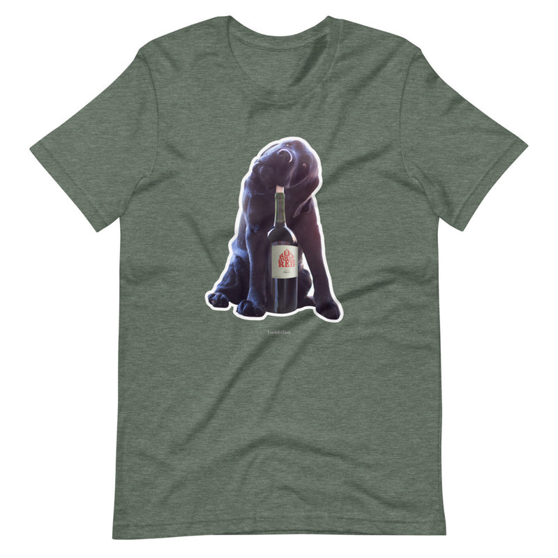 Black Dog Wine Lover Shirt - Dog and Wine Lover Tee - Wine Shirt Gift