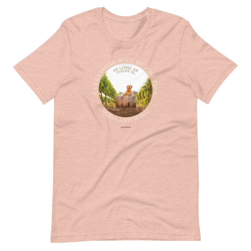 Dogs and Wine Shirt - Wine Lover T-shirt Gift - Dog Mom Tee - Wine Drinker Tee