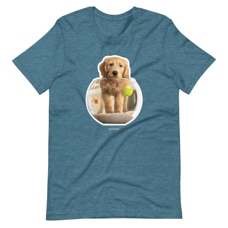 Dog and Goldfish T-Shirt - Dog Lover Tee - Goldendoodle Goldfish Shirt