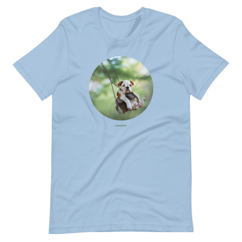 Bulldog In Swing Shirt - Dog Lover T-Shirt - Cute Dog Shirt - Animal Lover Tee