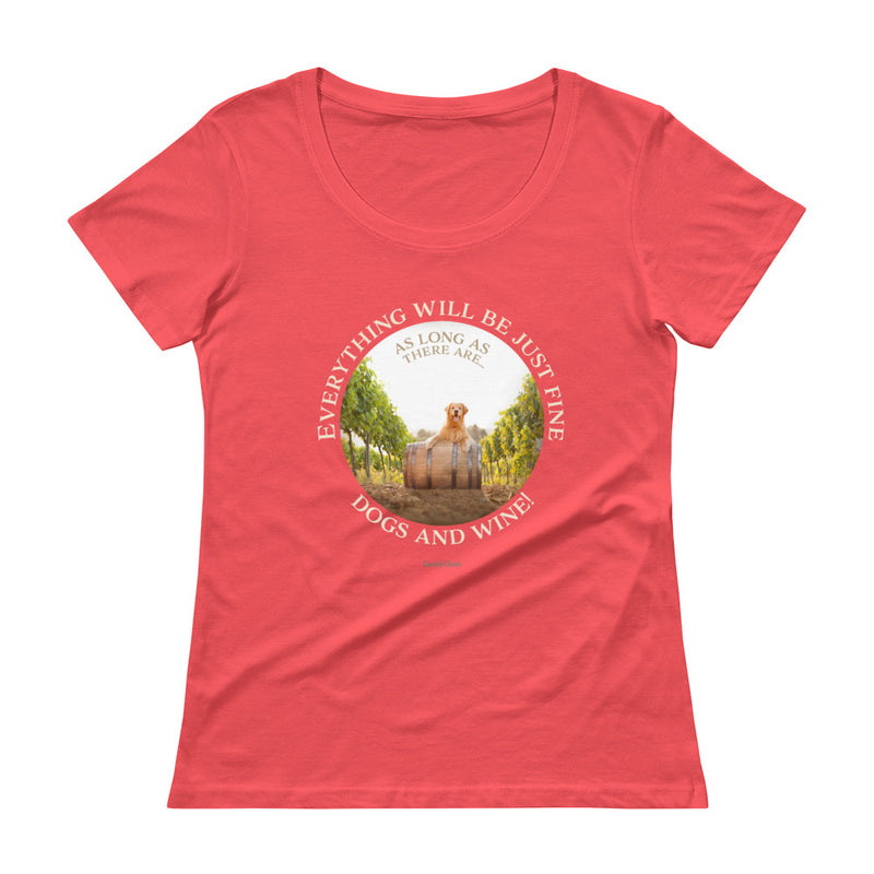 Dogs and Wine T-Shirt - Tee Gift For Dog and Wine Lovers