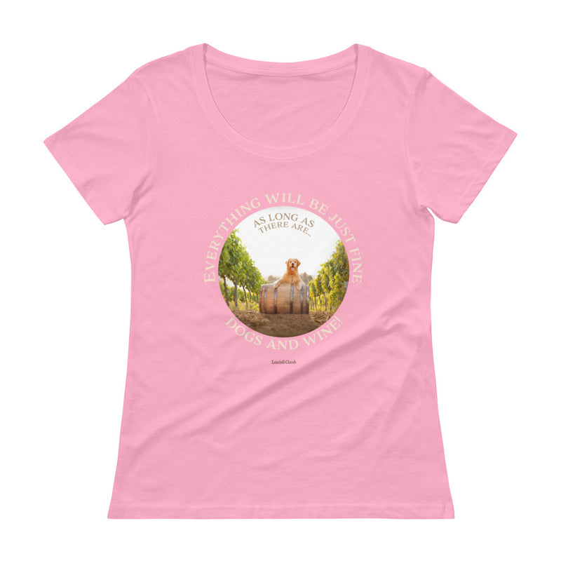 Dogs and Wine T-Shirt - Tee Gift For Dog and Wine Lovers