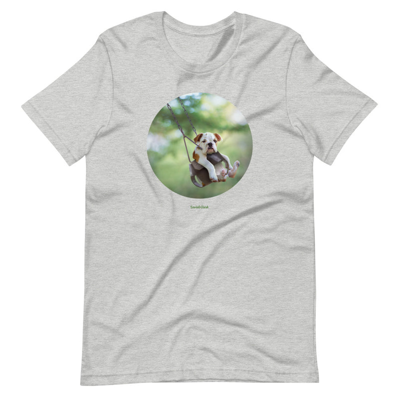 Bulldog In Swing Shirt - Dog Lover T-Shirt - Cute Dog Shirt - Animal Lover Tee