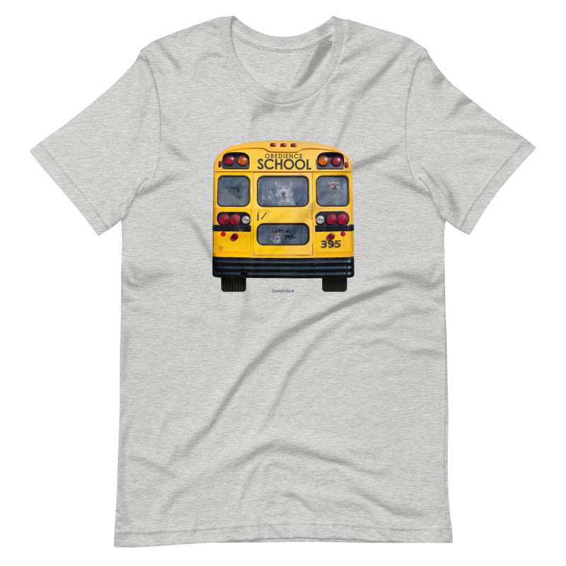 Obedience School Shirt  - Dogs on School Bus T-Shirt - Funny Dog Tee - School Bus Driver Shirt