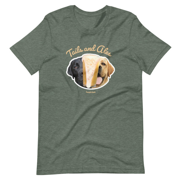 Tales and Ales Dog T-Shirt - Dog and Beer Lover Tee - Labrador Retriever Shirt