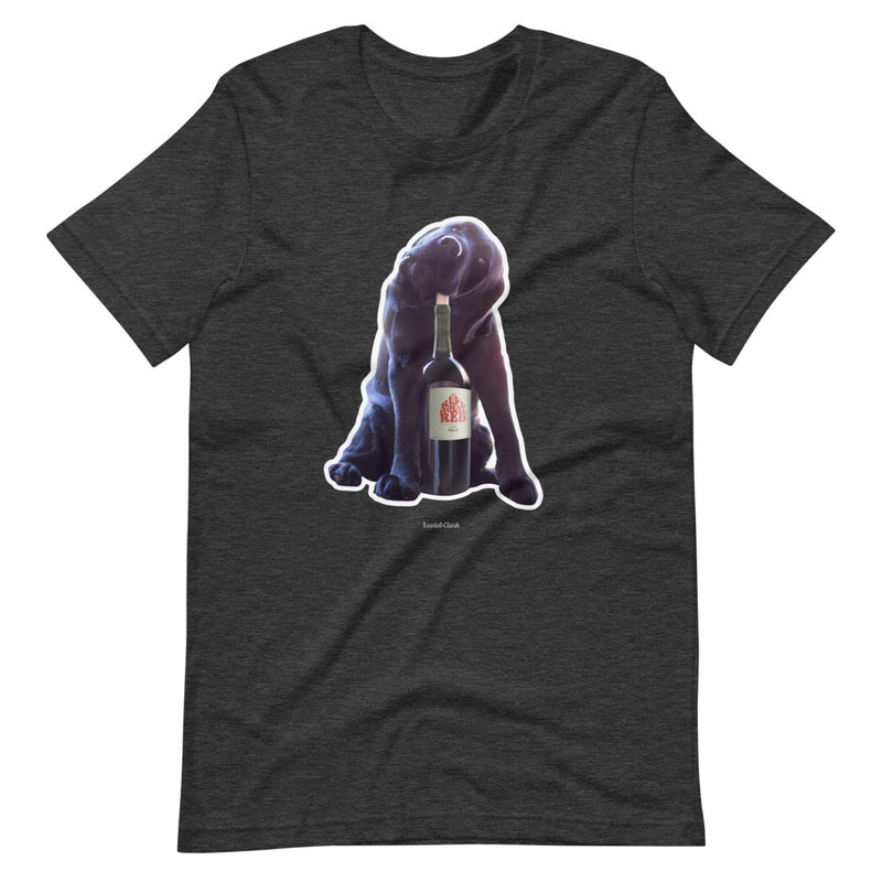 Black Dog Wine Lover Shirt - Dog and Wine Lover Tee - Wine Shirt Gift