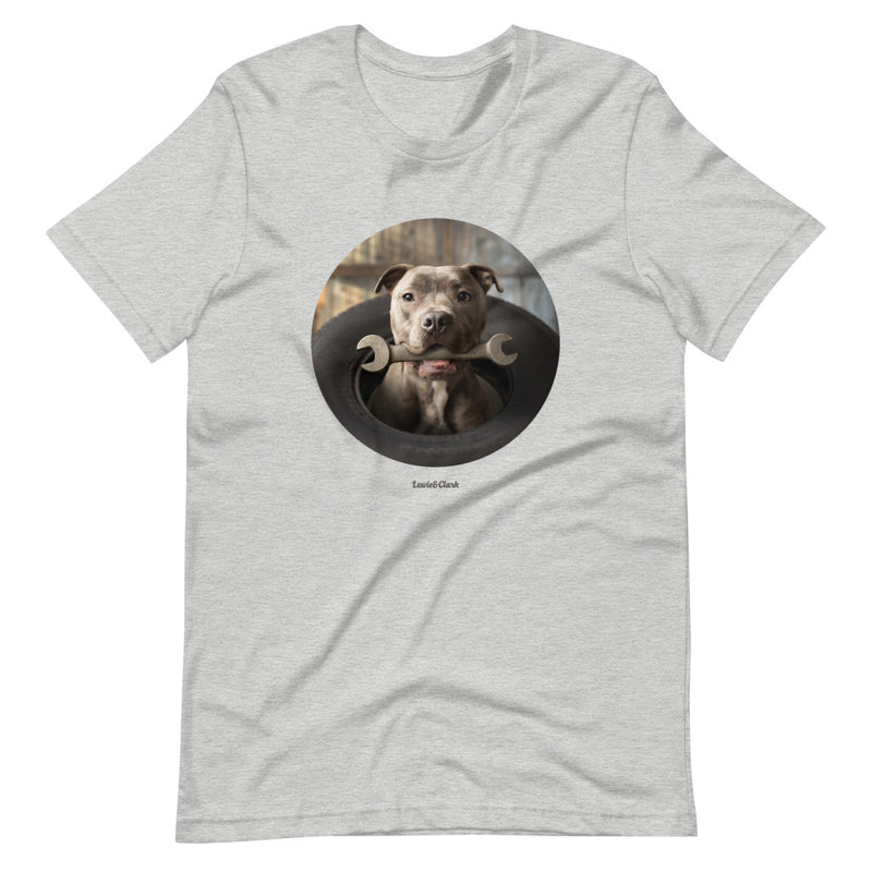 Pitbull Lover T-Shirt - Dog Garage Tee - Tool Shirt - Gift for Him