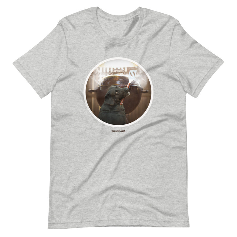 Dog and Barbecue Shirt - Sleeve Unisex T-Shirt - Tee for Dog Lover - BBQ Shirt