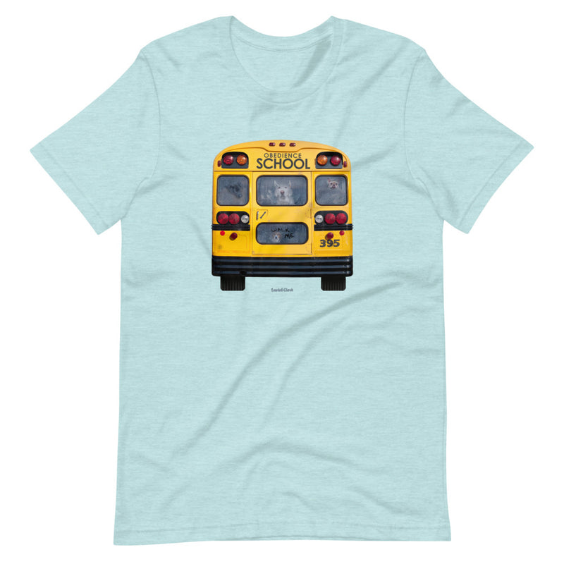 Obedience School Shirt  - Dogs on School Bus T-Shirt - Funny Dog Tee - School Bus Driver Shirt