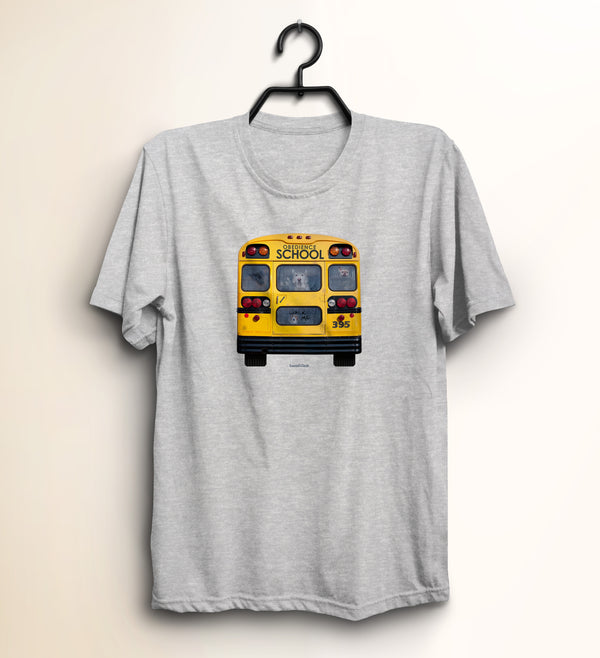 Obedience School Shirt  - Dogs on School Bus T-Shirt - Funny Dog Tee - School Bus Driver Shirt