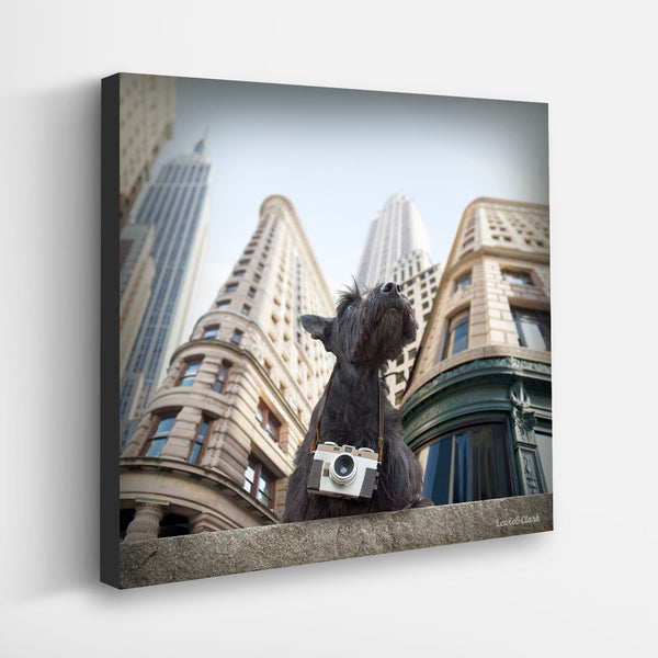 ROVER City Dog Canvas Art Print - Scottish Terrier, Scottie Wall Art