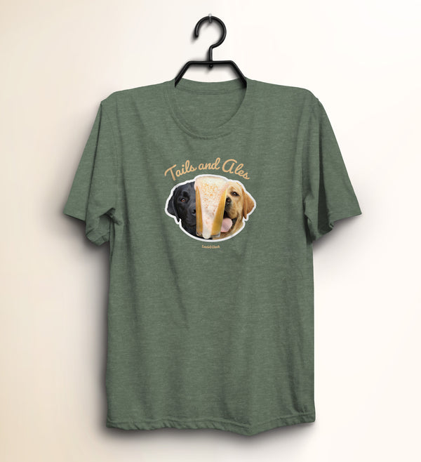 Tales and Ales Dog T-Shirt - Dog and Beer Lover Tee - Labrador Retriever Shirt