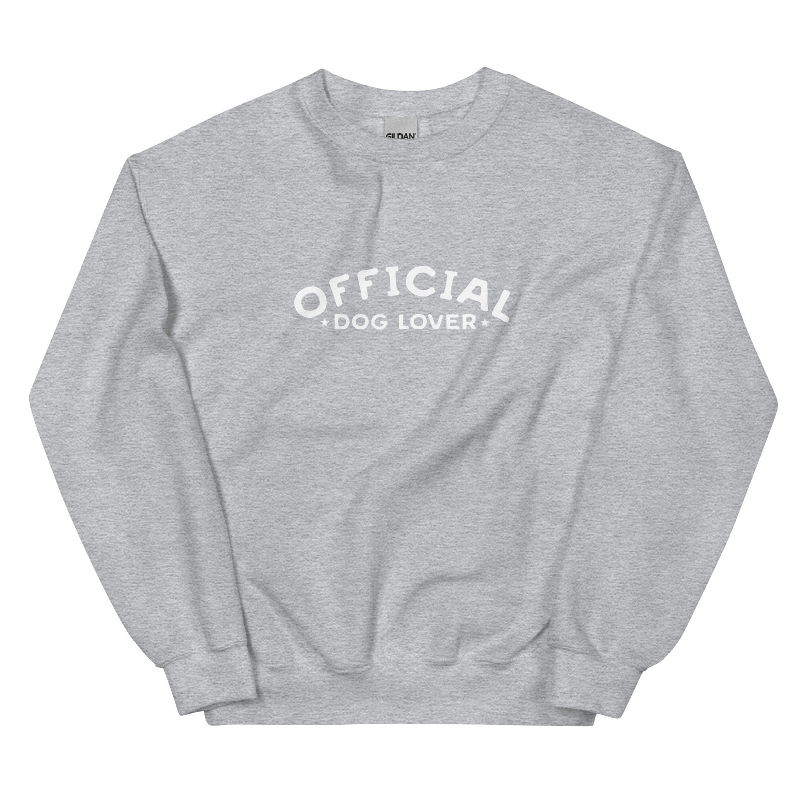 Official Dog Lover Unisex Sweatshirt, Various Colors and Sizes 