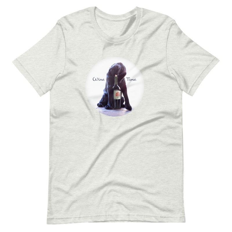 Wine Time T-Shirt - Dog and Wine Lover Gift - Unisex Shirt